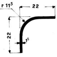 Pièces d’angle à section spéciale